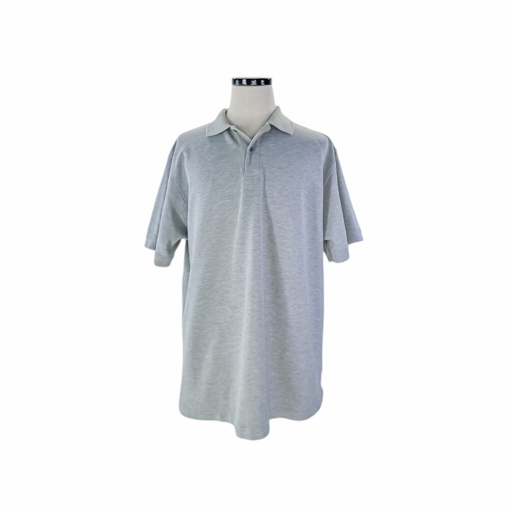 L.L. Bean Men's Wrinkle Resistant 100% Cotton XL Polo Shirt Grey XL